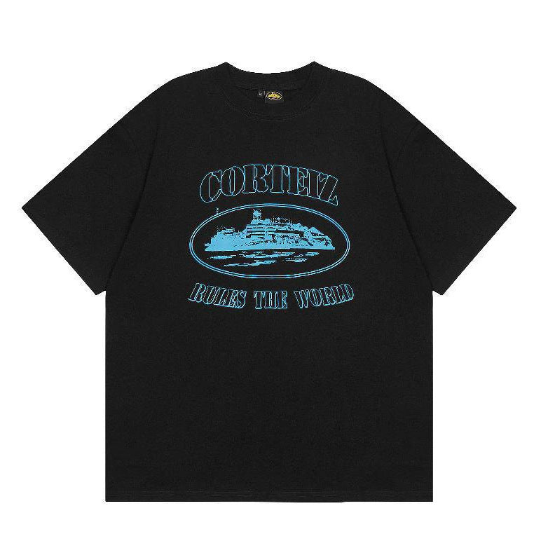 T-shirt trendy brand short-sleeve T-shirt collection, letter logo print