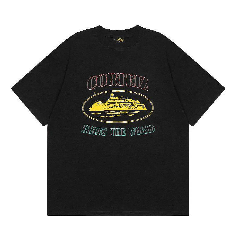 T-shirt trendy brand short-sleeve T-shirt collection, letter logo print